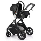 For Your Little One Cruise 3 In 1 Travel System With i-Size Car Seat - Eclipse Black (Free Cupholder / Seat Liner Included!)