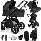 For Your Little One Cruise 3 In 1 Travel System With i-Size Car Seat - Eclipse Black (Free Cupholder / Seat Liner Included!)