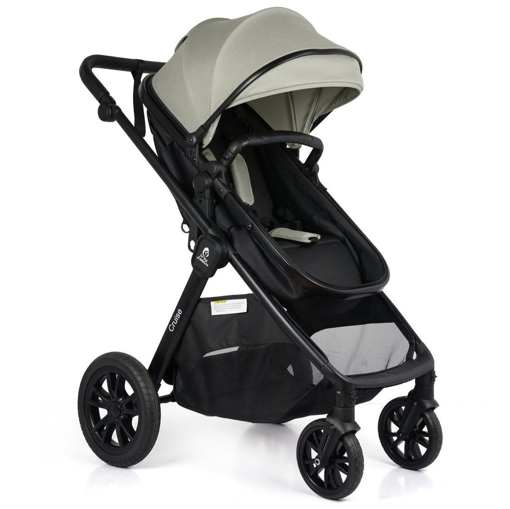 For Your Little One Cruise 3 In 1 Travel System With i-Size Car Seat - Pebble Sage (Free Cupholder And Seat Liner Included!)