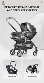 For Your Little One Qubi Infant Car Seat & Stroller & Base - Eclipse Black