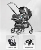 For Your Little One Qubi Infant Car Seat & Stroller - Eclipse Black
