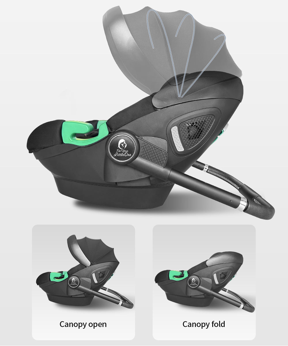 For Your Little One Qubi Infant Car Seat & Stroller - Eclipse Black