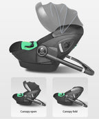 For Your Little One Qubi Infant Car Seat & Stroller & Base - Eclipse Black