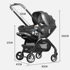 For Your Little One Qubi Infant Car Seat & Stroller & Base - Eclipse Black