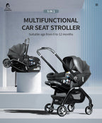 For Your Little One Qubi Infant Car Seat & Stroller & Base - Eclipse Black