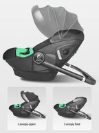 For Your Little One Qubi Infant Car Seat & Stroller & Base - Eclipse Black