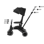 Foryourlittleone Xplor 6 in 1 Foldable Trike - Jet Black (10m-5y)