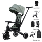 Foryourlittleone Xplor Ultimate 6 in 1 Foldable Trike - Green (10m-5y)