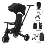 Foryourlittleone Xplor Ultimate 6 in 1 Foldable Trike - Jet Black (10m-5y)