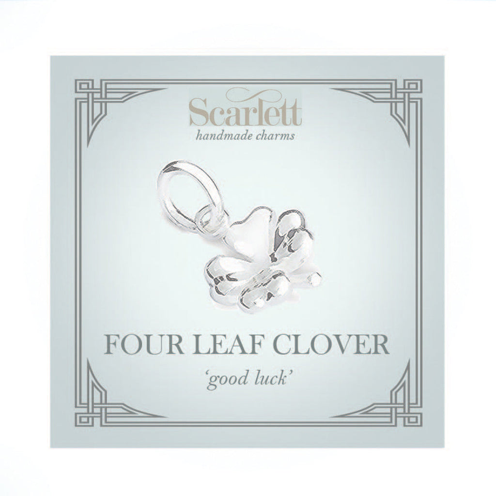 Four Leaf Clover Silver Charm