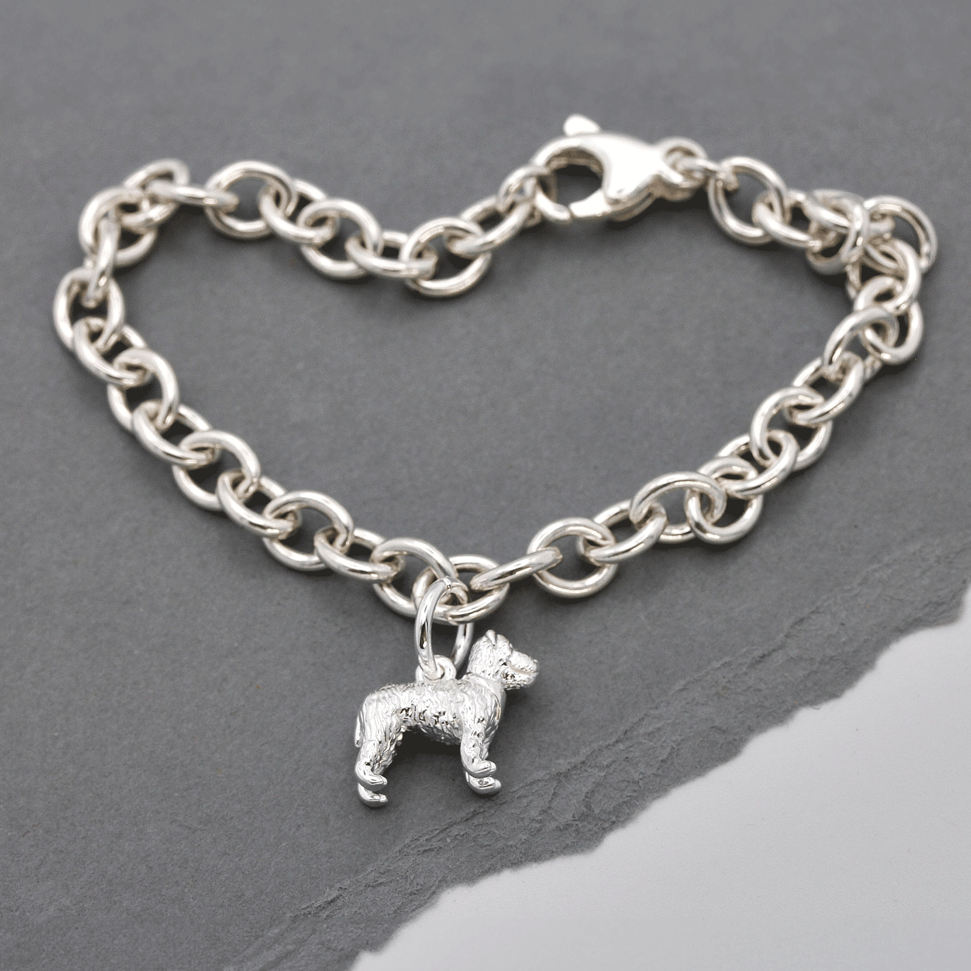 Fox Terrier Silver Dog Charm