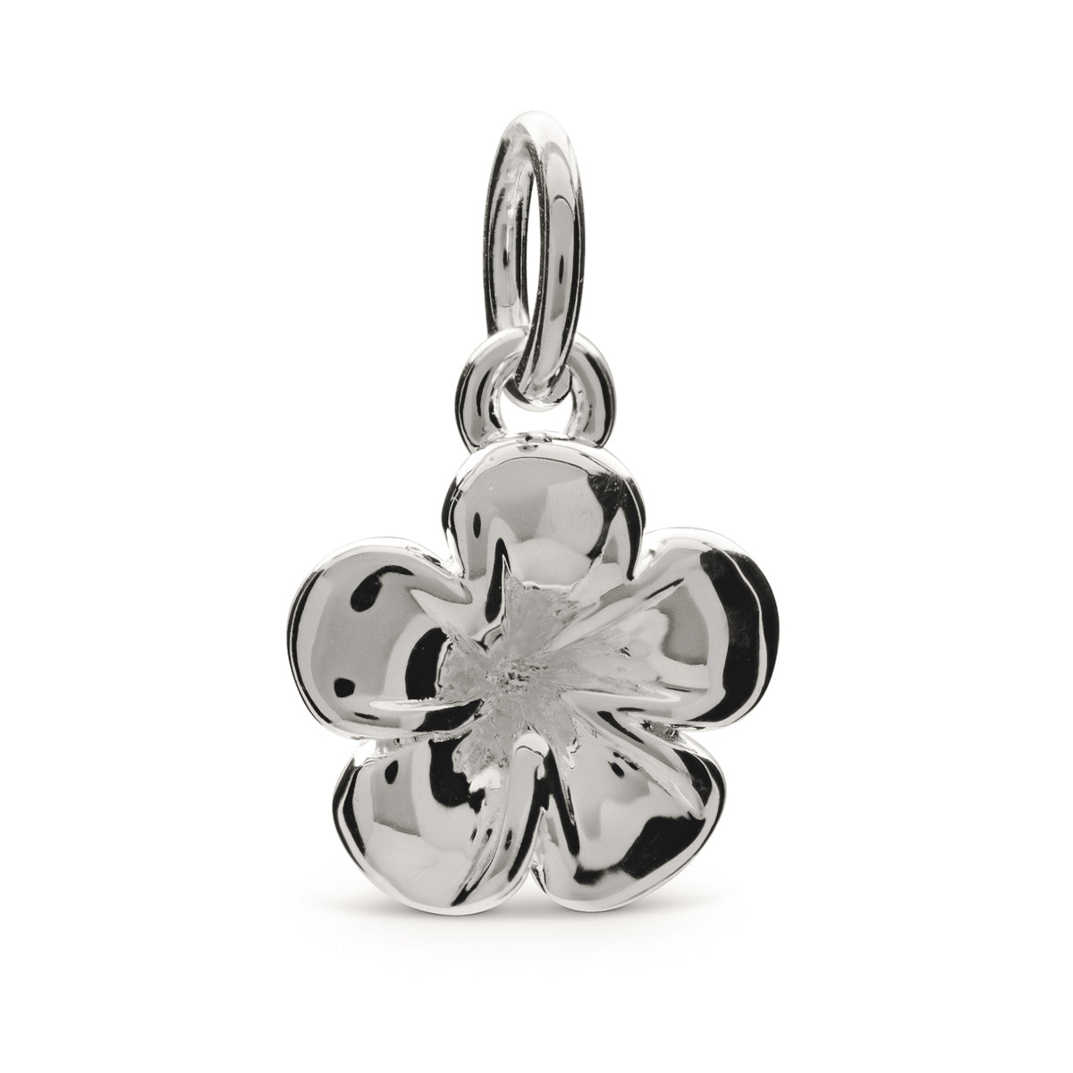 Frangipani Flower Silver Charm