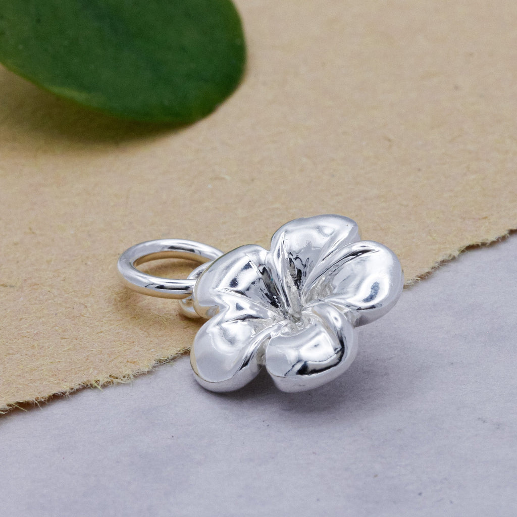 Frangipani Flower Silver Charm