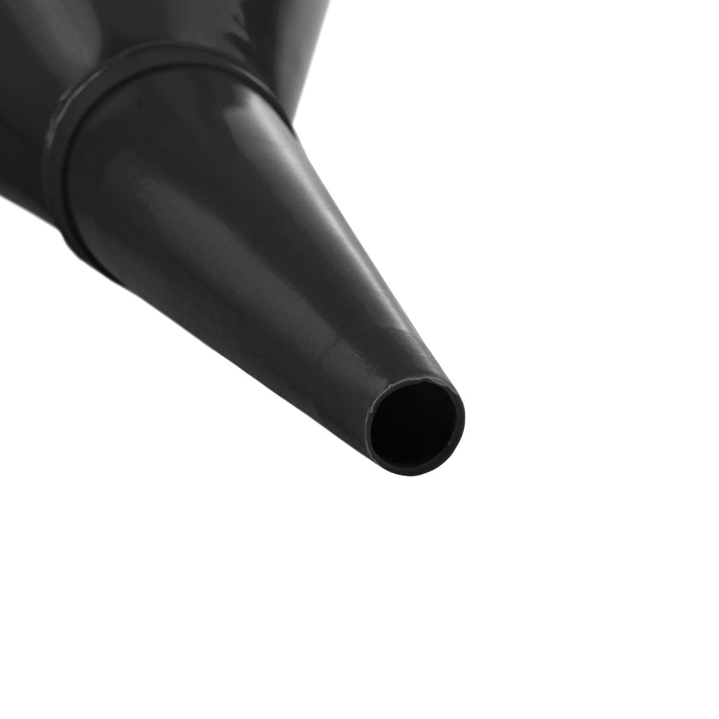 Angled Car Fuel Funnel with Filter, Black