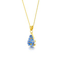 Forget-Me-Not Necklace Teardrop Pendant