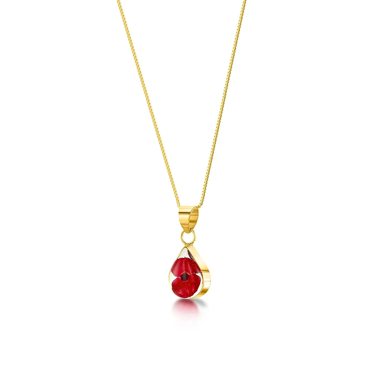 Poppy Teardrop Pendant Necklace