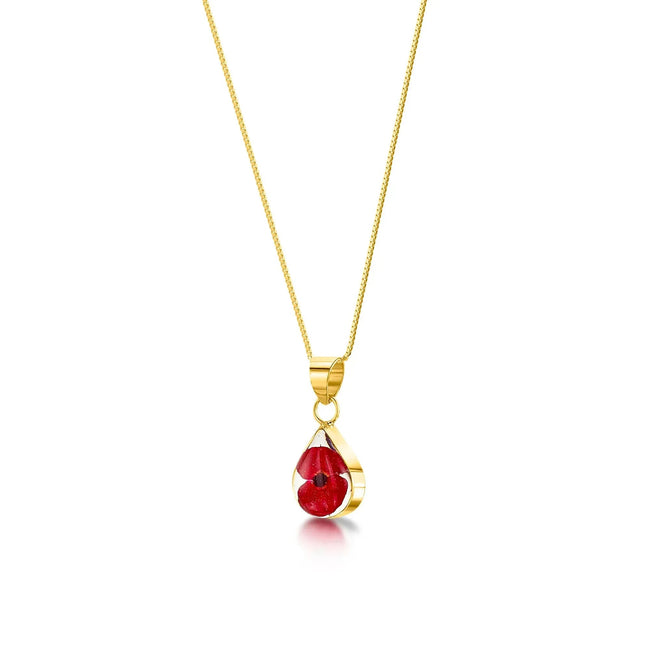 Poppy Teardrop Pendant Necklace