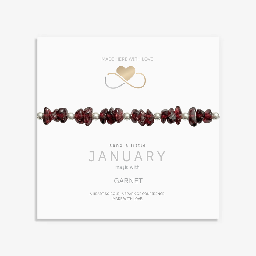 Garnet Crystal Bead Bracelet