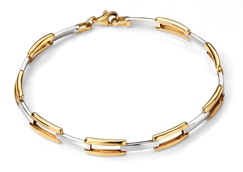 Elements Gold Rectangle Link Bracelet