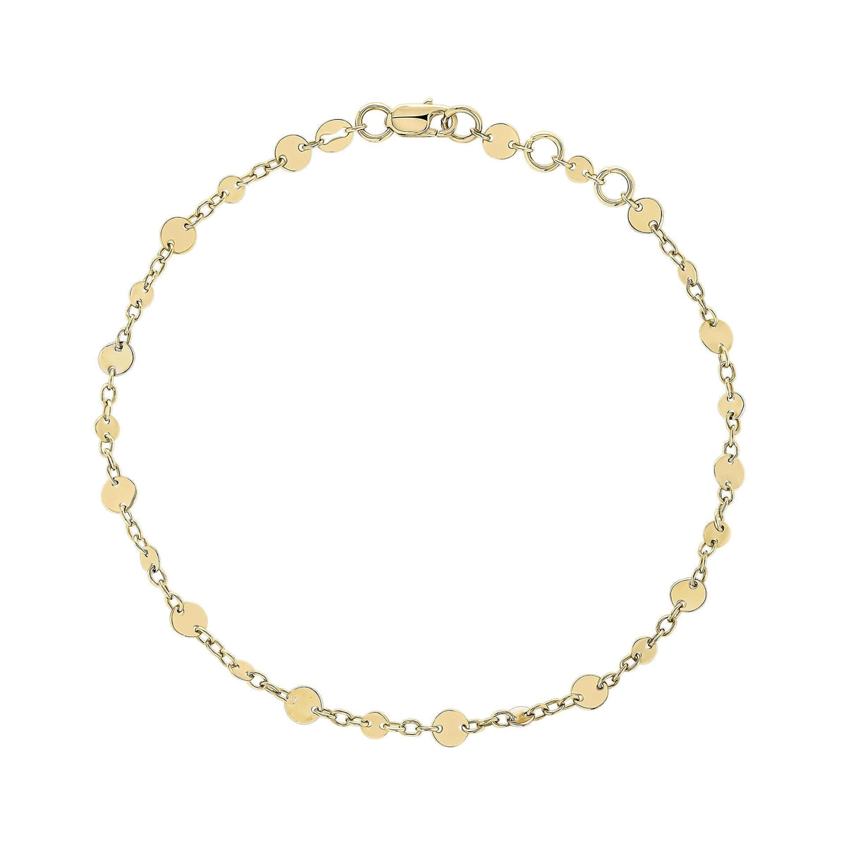 Elements Gold Discs and Chain Bracelet