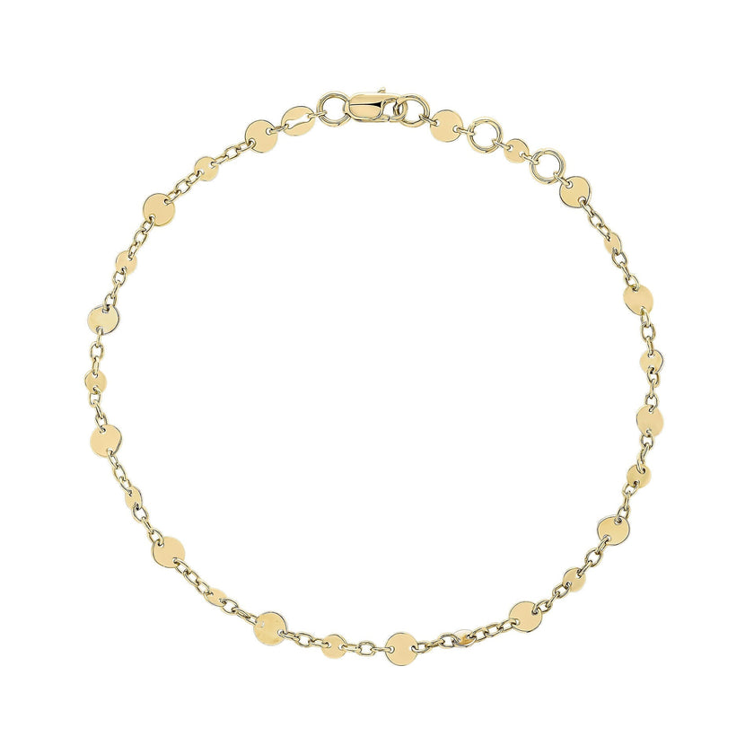 Elements Gold Discs and Chain Bracelet
