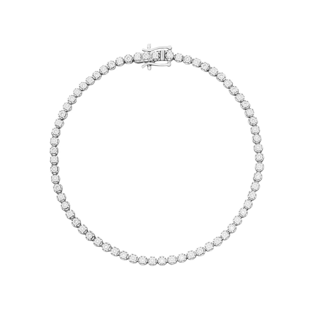 Elements Gold Mini Diamond Set Tennis Bracelet