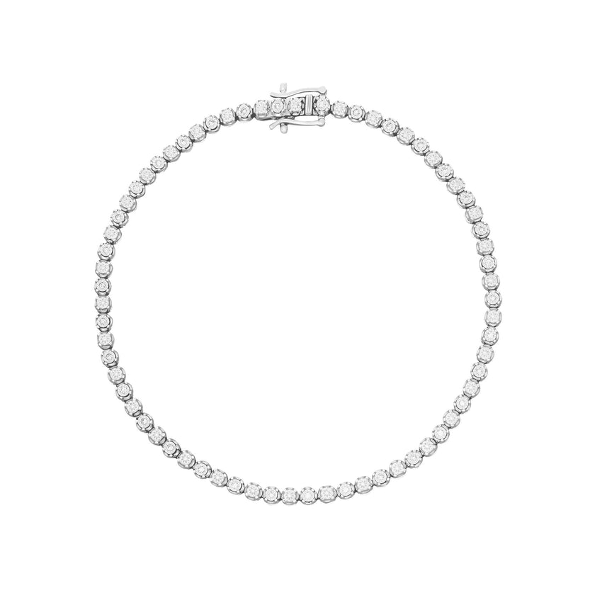 Elements Gold Mini Diamond Set Tennis Bracelet