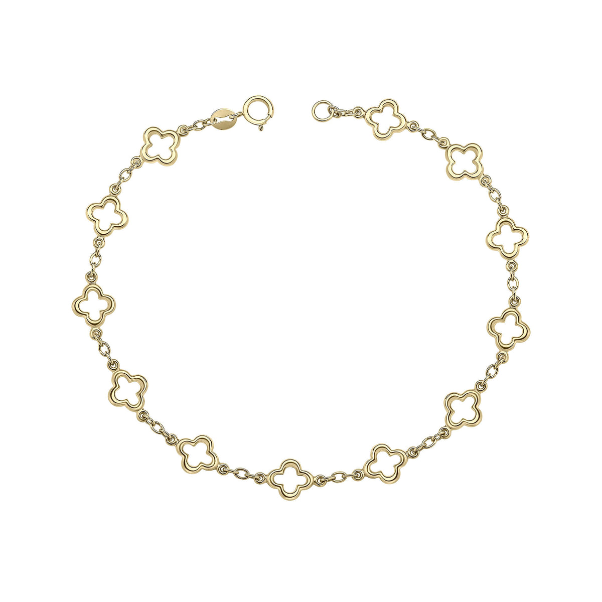 Elements Gold Quatrefoil Station Bracelet
