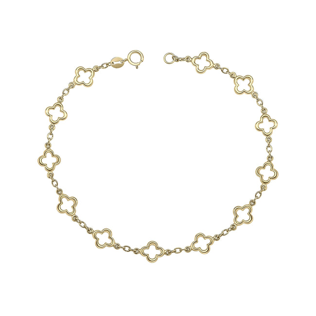 Elements Gold Quatrefoil Station Bracelet
