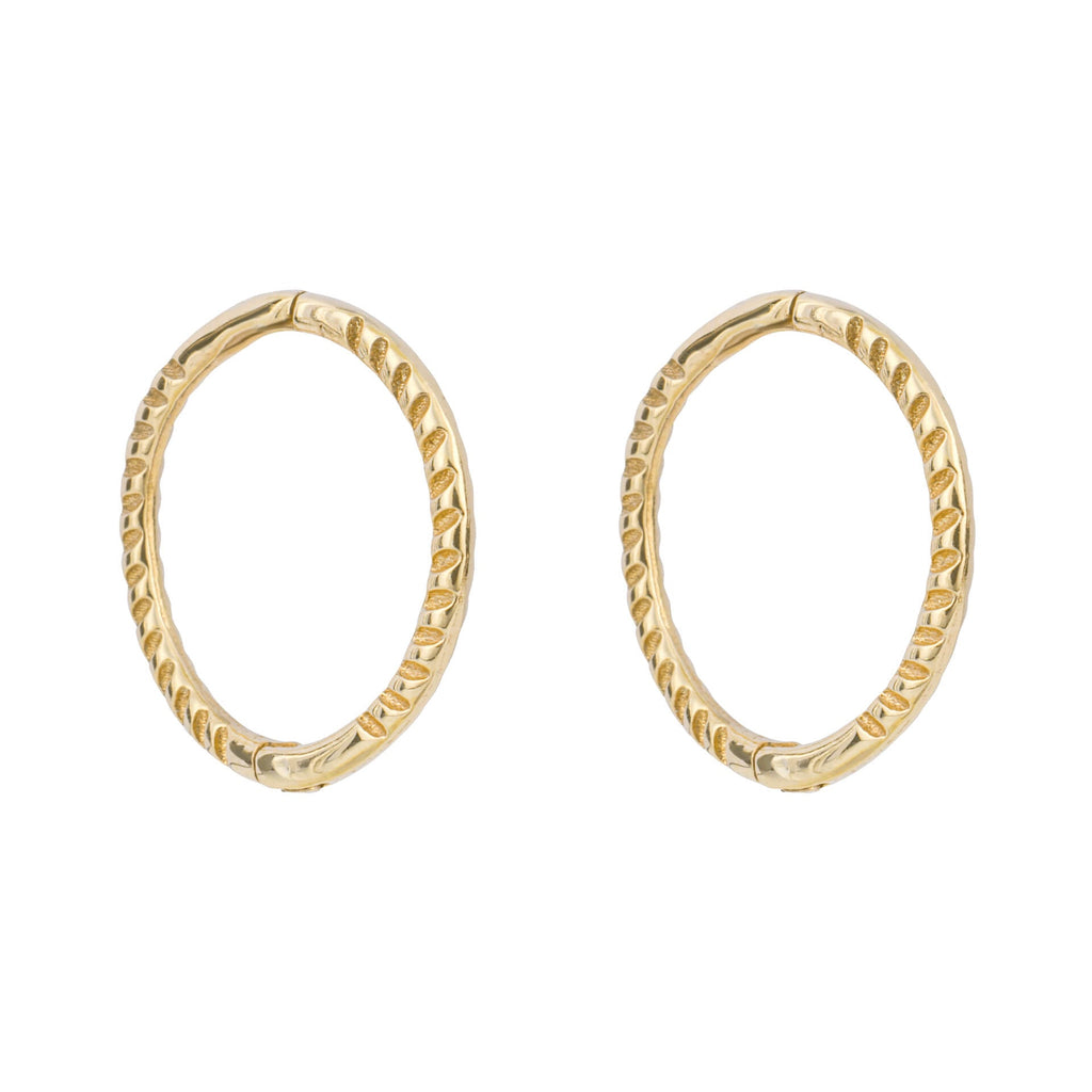 Elements Gold Creolen mit Seileffekt