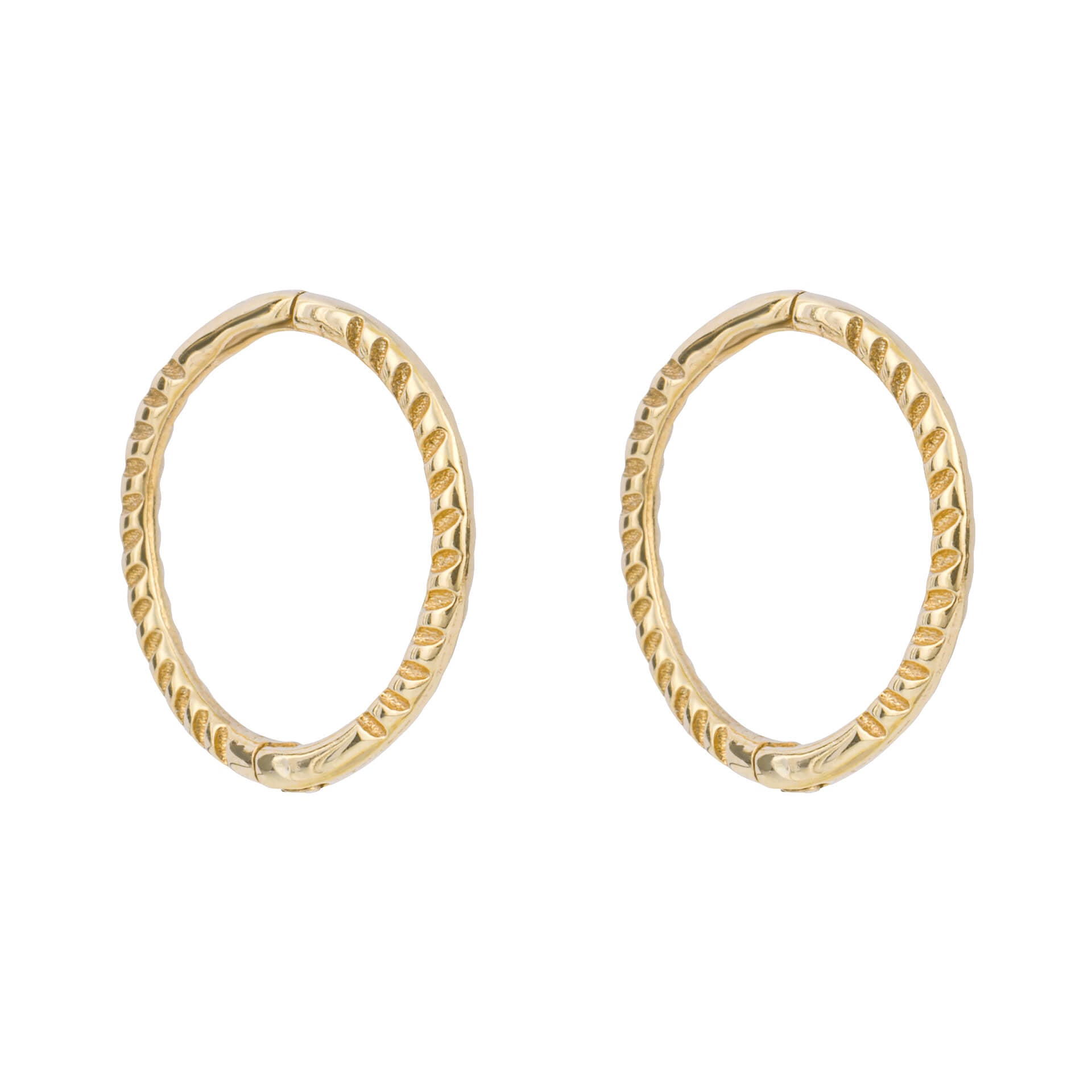 Elements Gold Creolen mit Seileffekt