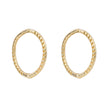 Elements Gold Rope Effect Hoop Earrings
