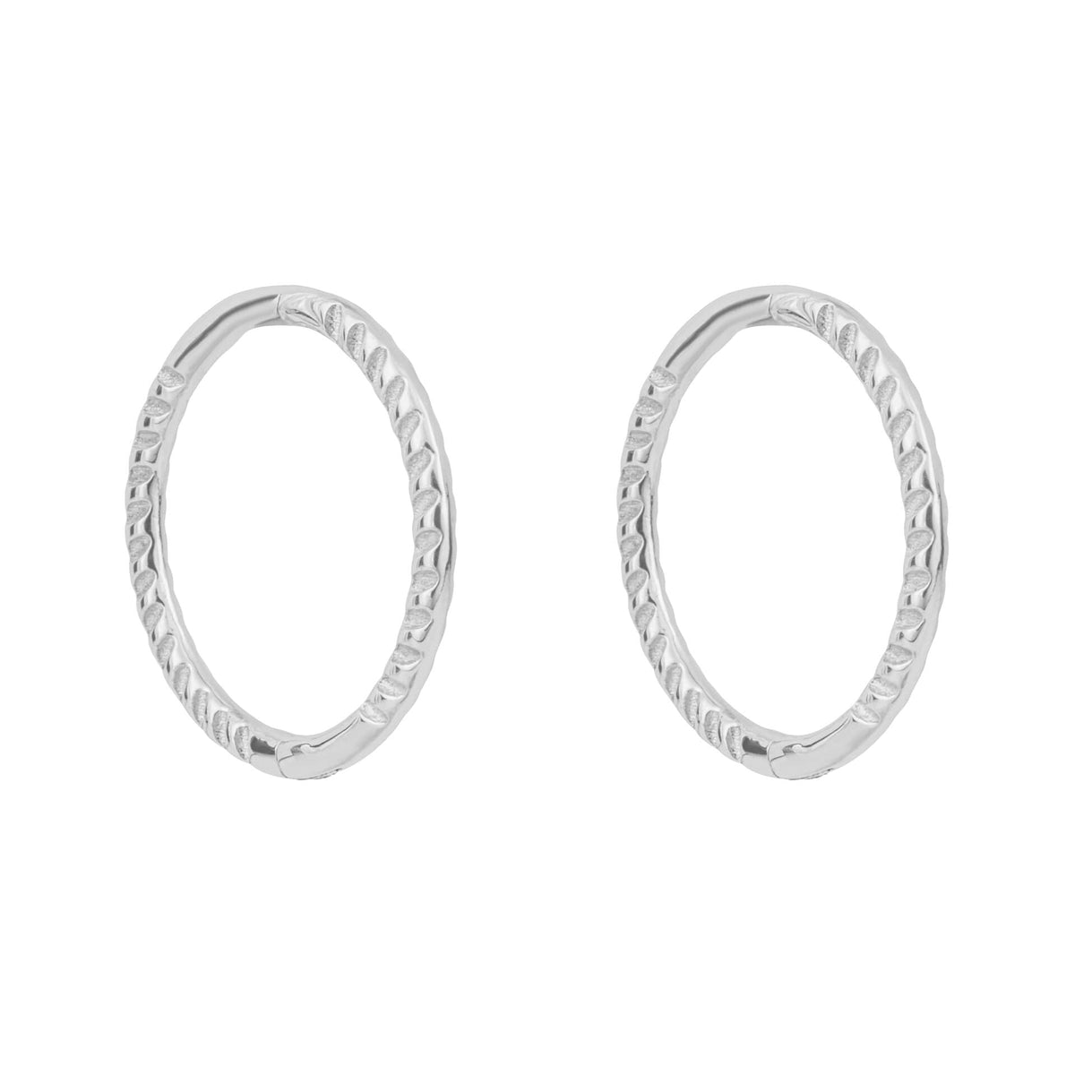 Elements Gold Rope Effect Hoop Earrings