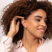 Elements Gold Precious Stone Hoop Earrings