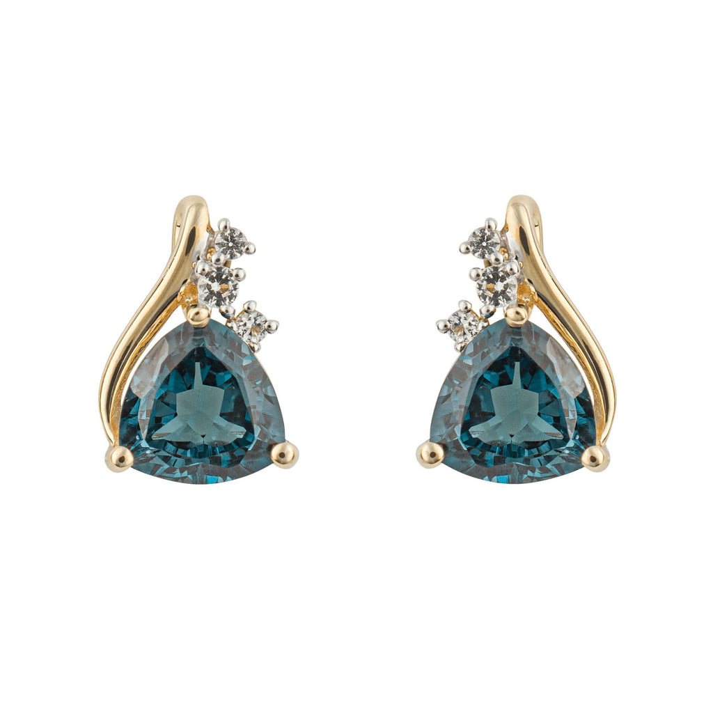 Elements Gold Trillion Semi-Precious Stud Earrings
