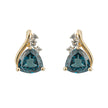 Elements Gold Trillion Semi-Precious Stud Earrings