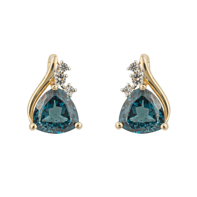 Pendientes de Tuerca Trillón de Piedras Semipreciosas Elements Gold