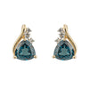 Elements Gold Trillion Semi-Precious Stud Earrings