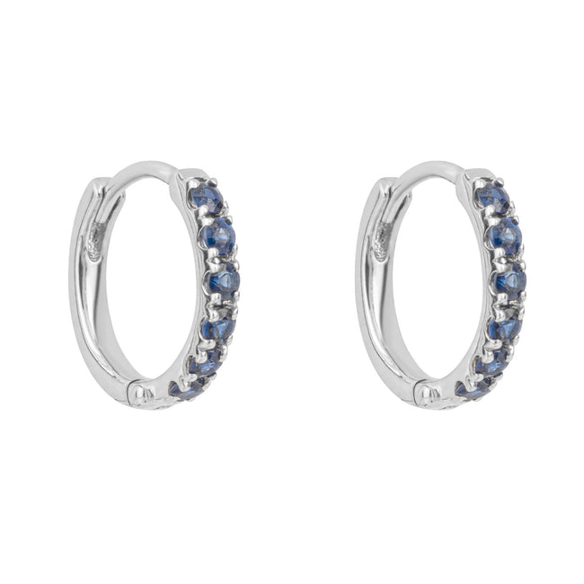 Elements Gold Precious Stone Hoop Earrings