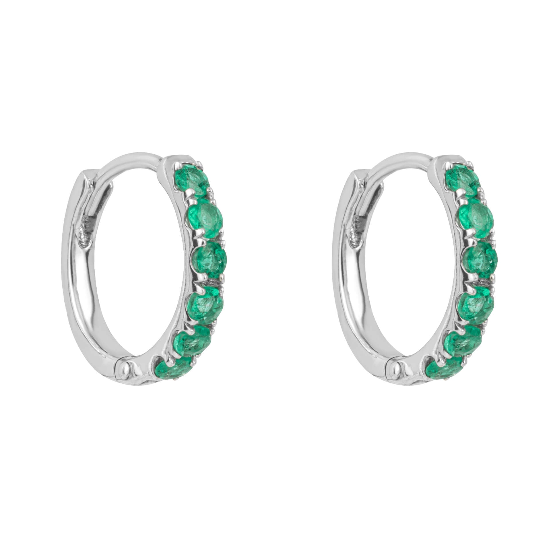 Elements Gold Precious Stone Hoop Earrings