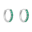 Elements Gold Precious Stone Hoop Earrings