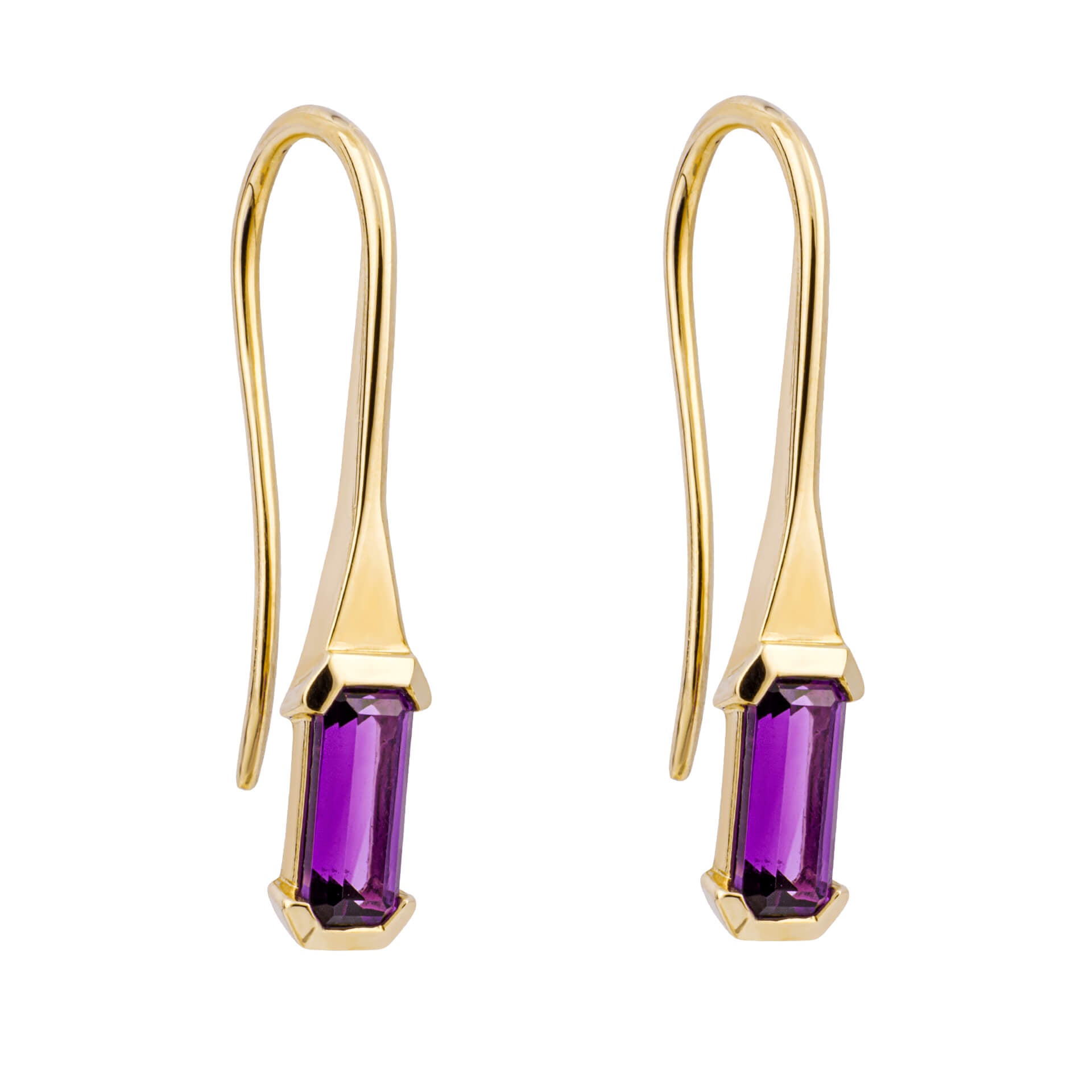 Elements Gold Elongated Semi-Precious Hook Earrings