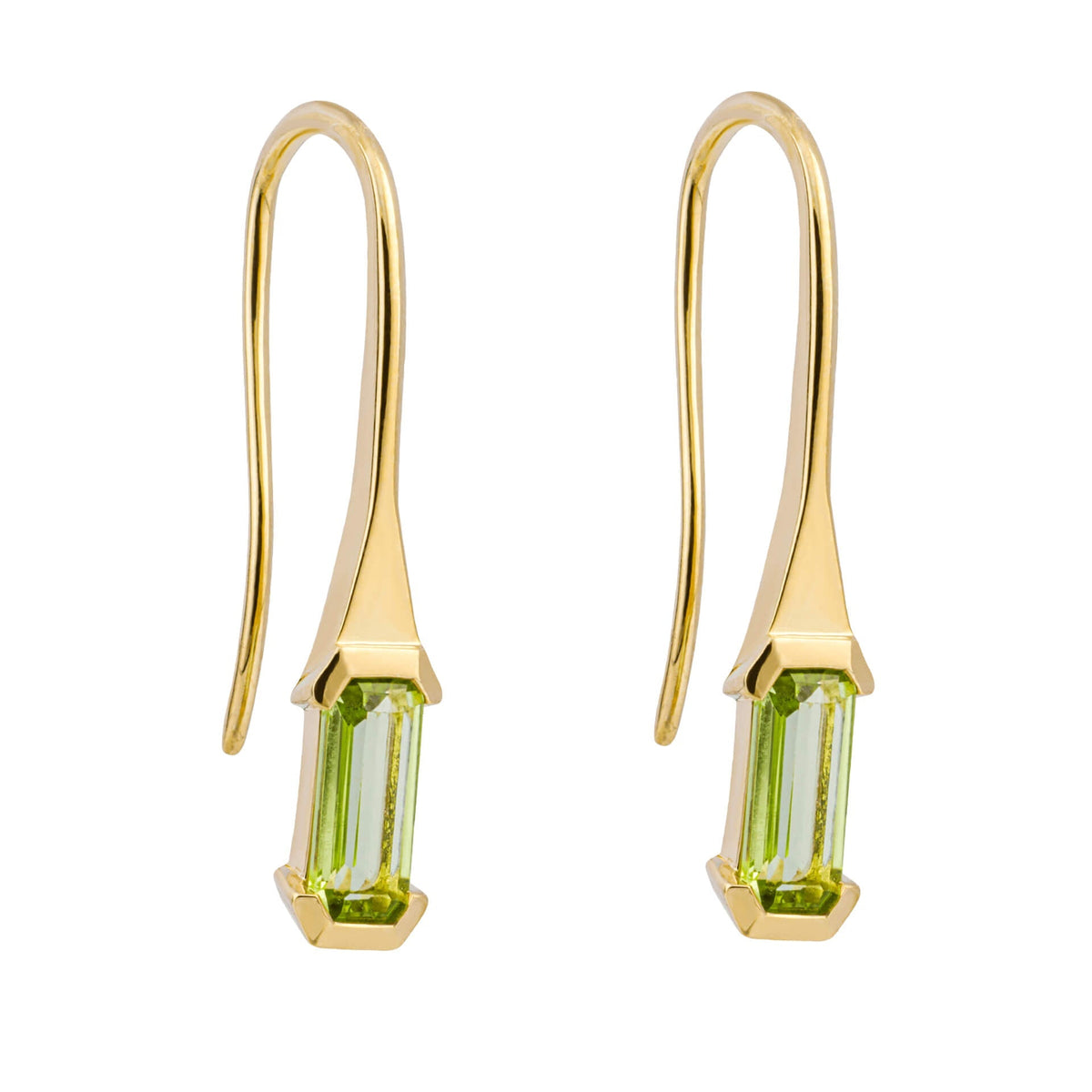 Elements Gold Elongated Semi-Precious Hook Earrings