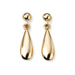 Elements Gold Plain Teardrop Earrings