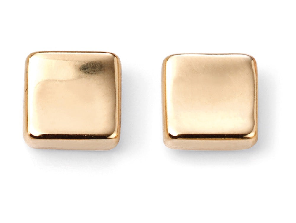 Elements Gold Einfache quadratische Ohrstecker