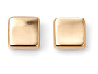 Elements Gold Plain Square Stud Earrings