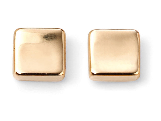 Elements Gold Plain Square Stud Earrings