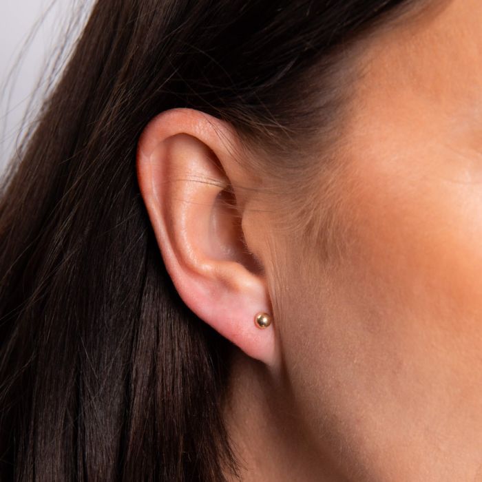 Pendientes de botón Elements Gold