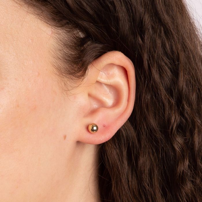 Pendientes de botón Elements Gold