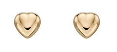 Elements Gold Small Heart Stud Earrings